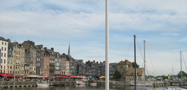 The harbour and cafes in honfleur